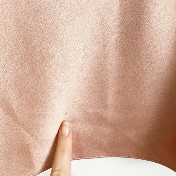 ALICE + OLIVIA Harmon Drapey Camisole Slip Tank Rose Tan XS - Picture 5 of 9